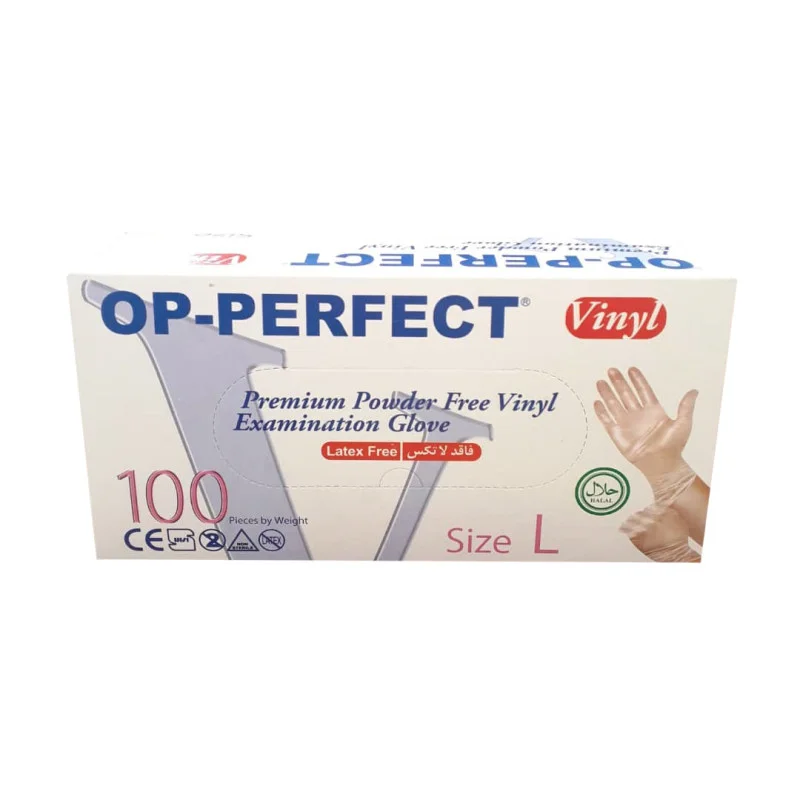 دستکش وینیل اپی پرفکت ۱۰۰ عددی لارج